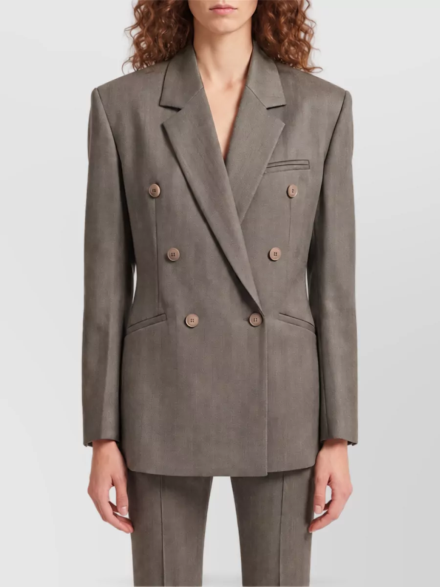 The Frankie Shop Wool double-breasted blazer