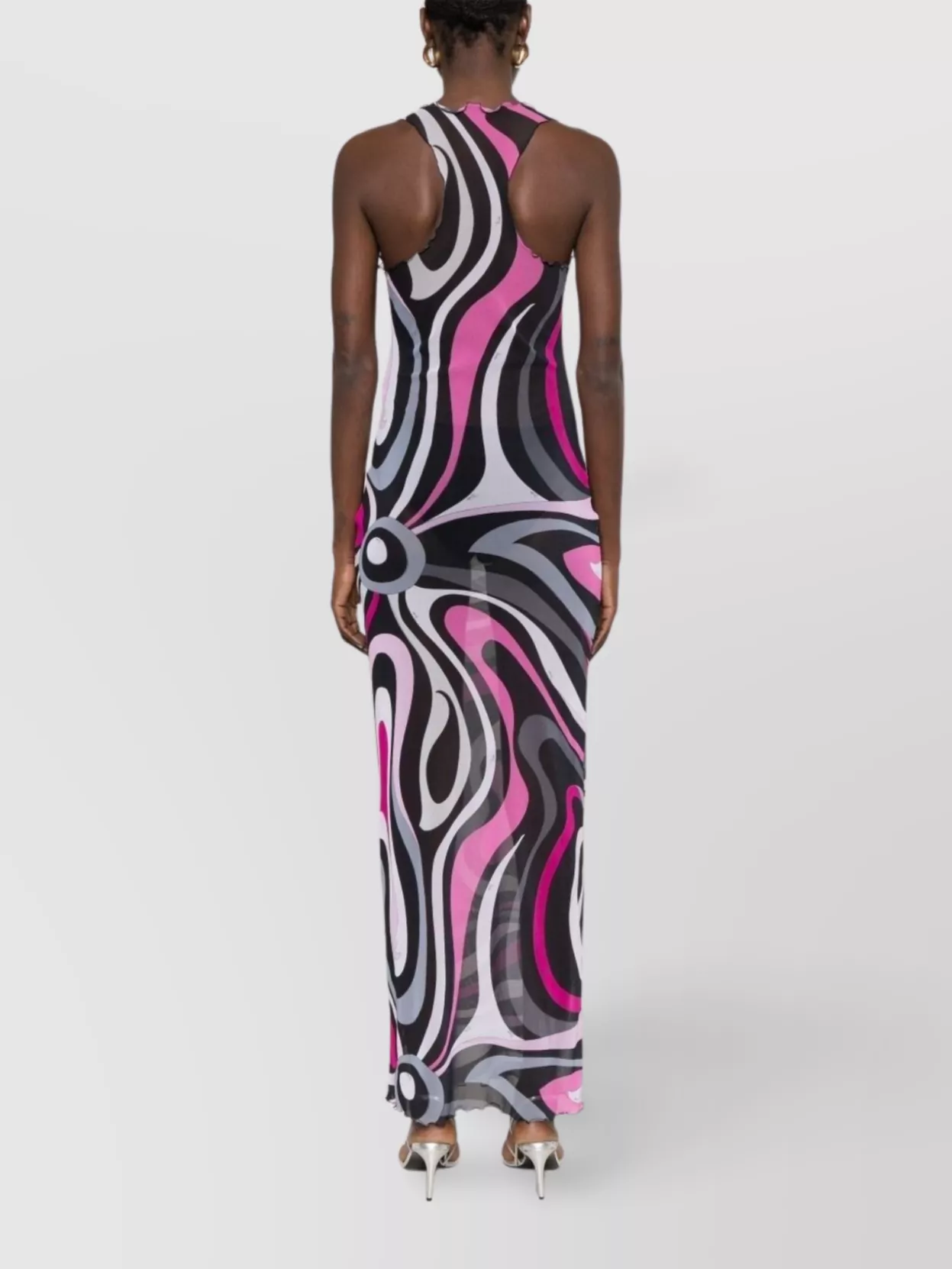 Pucci Long Printed Tulle Dress