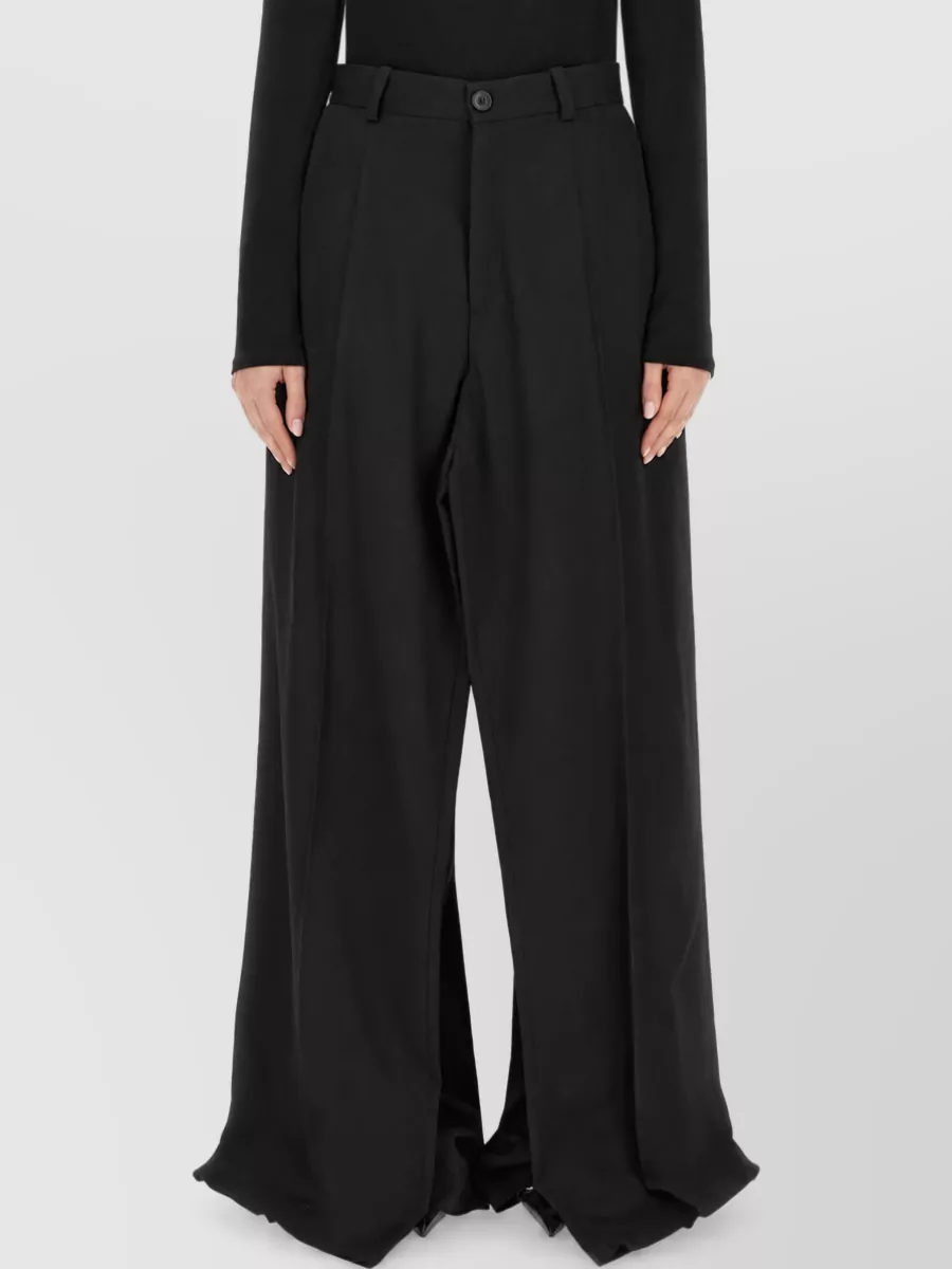 Balenciaga wool wide-leg trousers