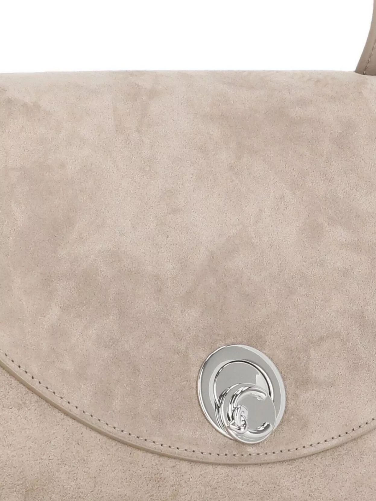 Coccinelle Dove Grey Suede Leather Shoulder Bag