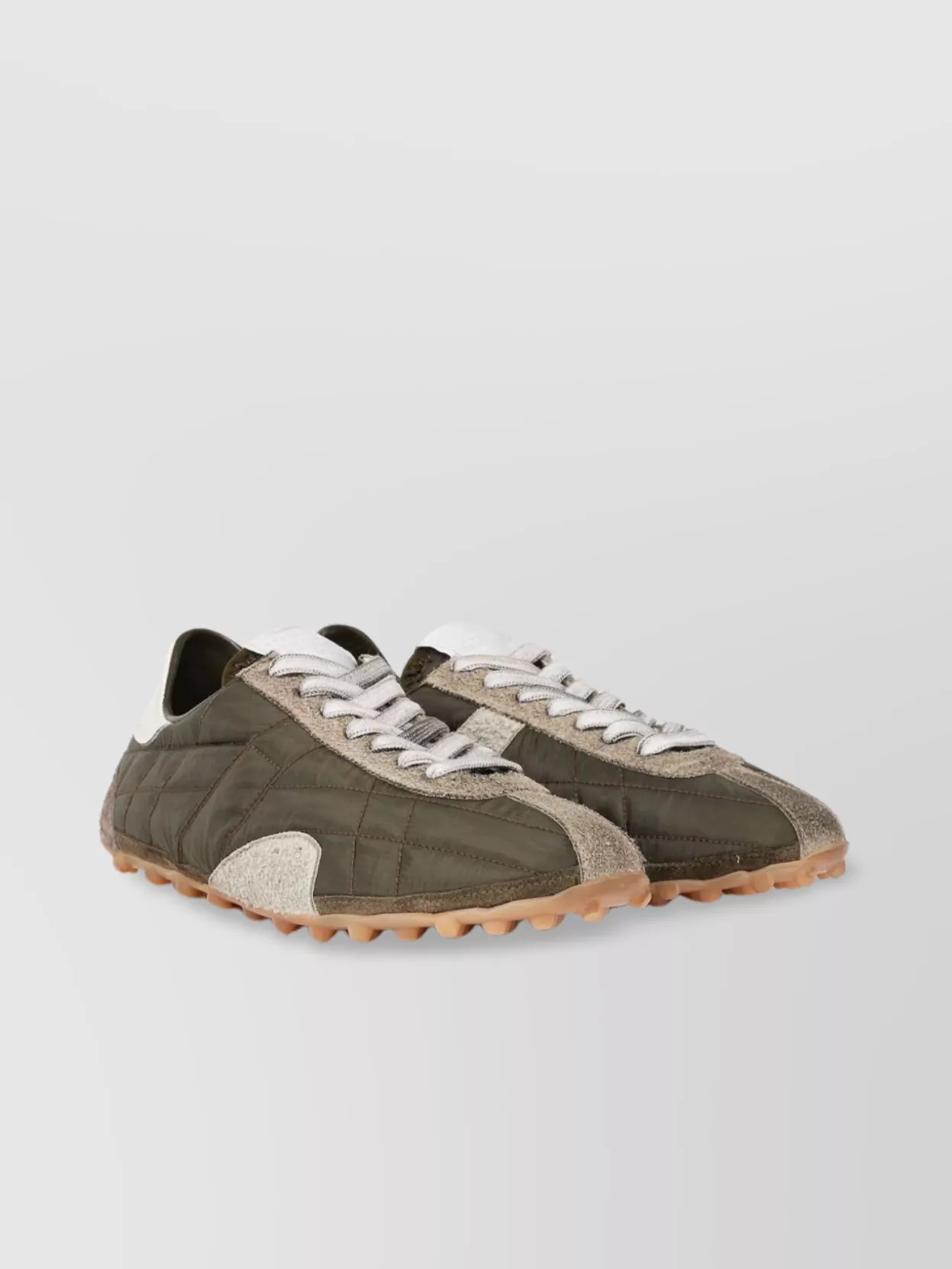 Maison Margiela Low-Top Leather Sneakers With Quilted Panels