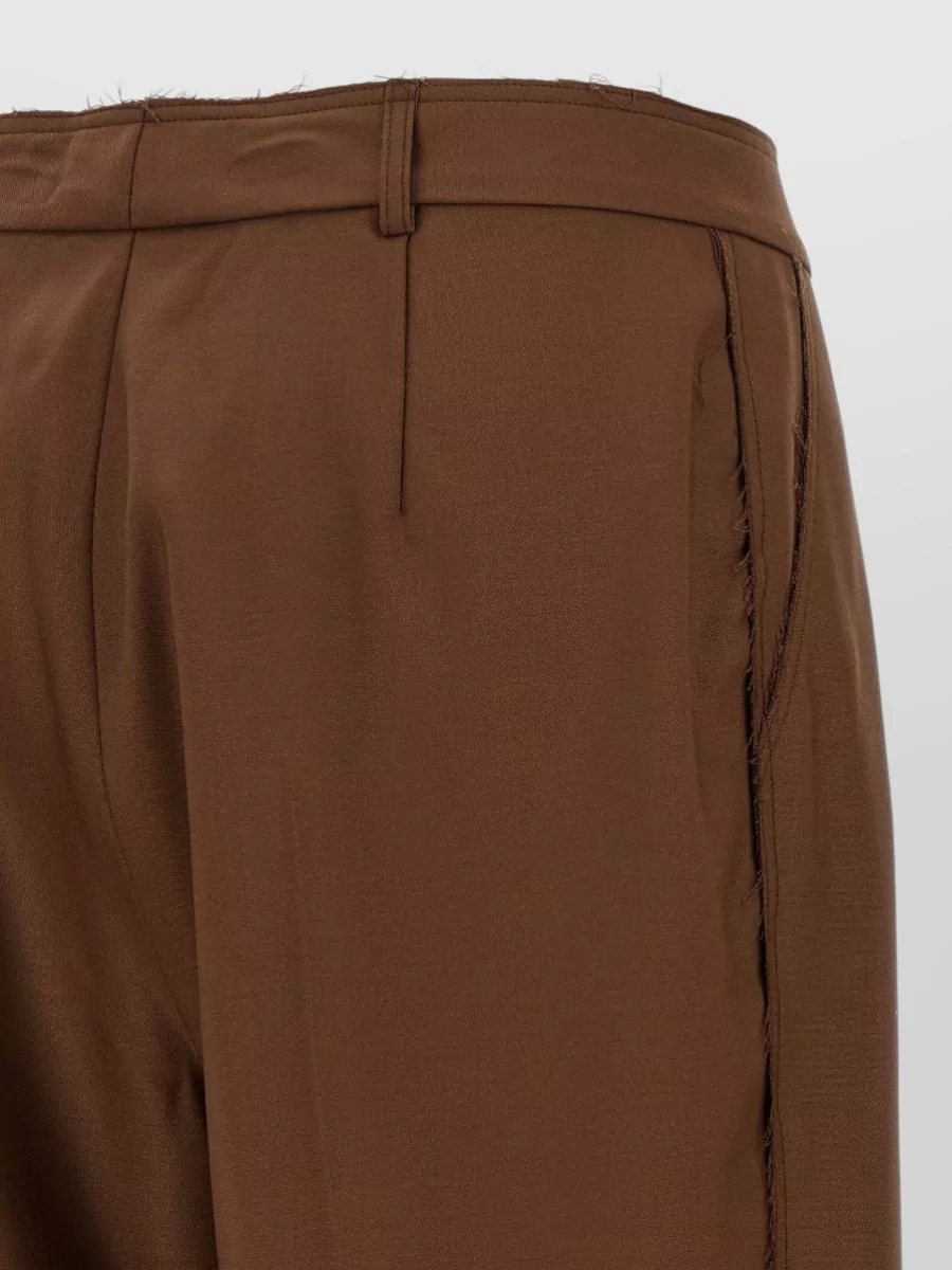 Gianluca Capannolo Wool High-Rise Pleated Tapered Suit Trousers