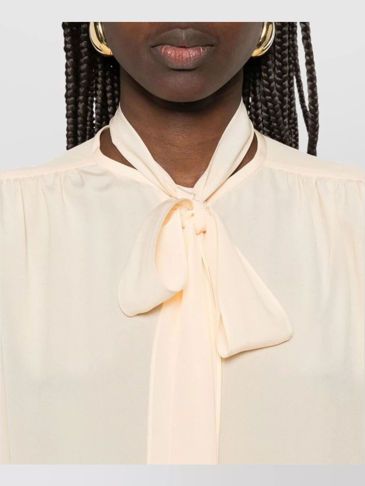 Valentino Garavani Bow Detail Sheer Fabric Long Sleeves
