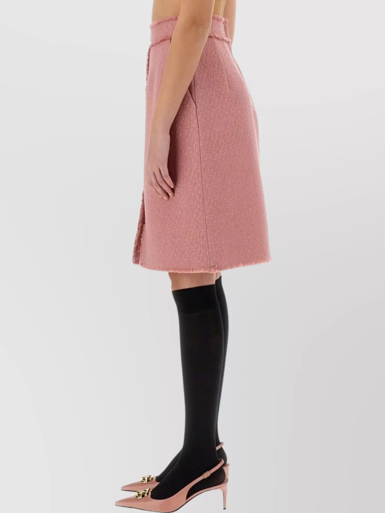 Shop Dolce & Gabbana "rachel" Tweed Midi Skirt