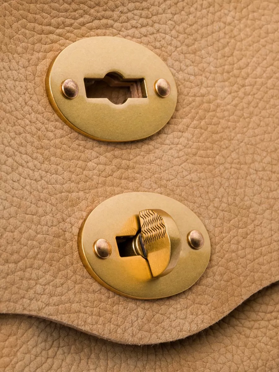 Zanellato Calfskin Postina Jones Nabuk Shoulder Bag