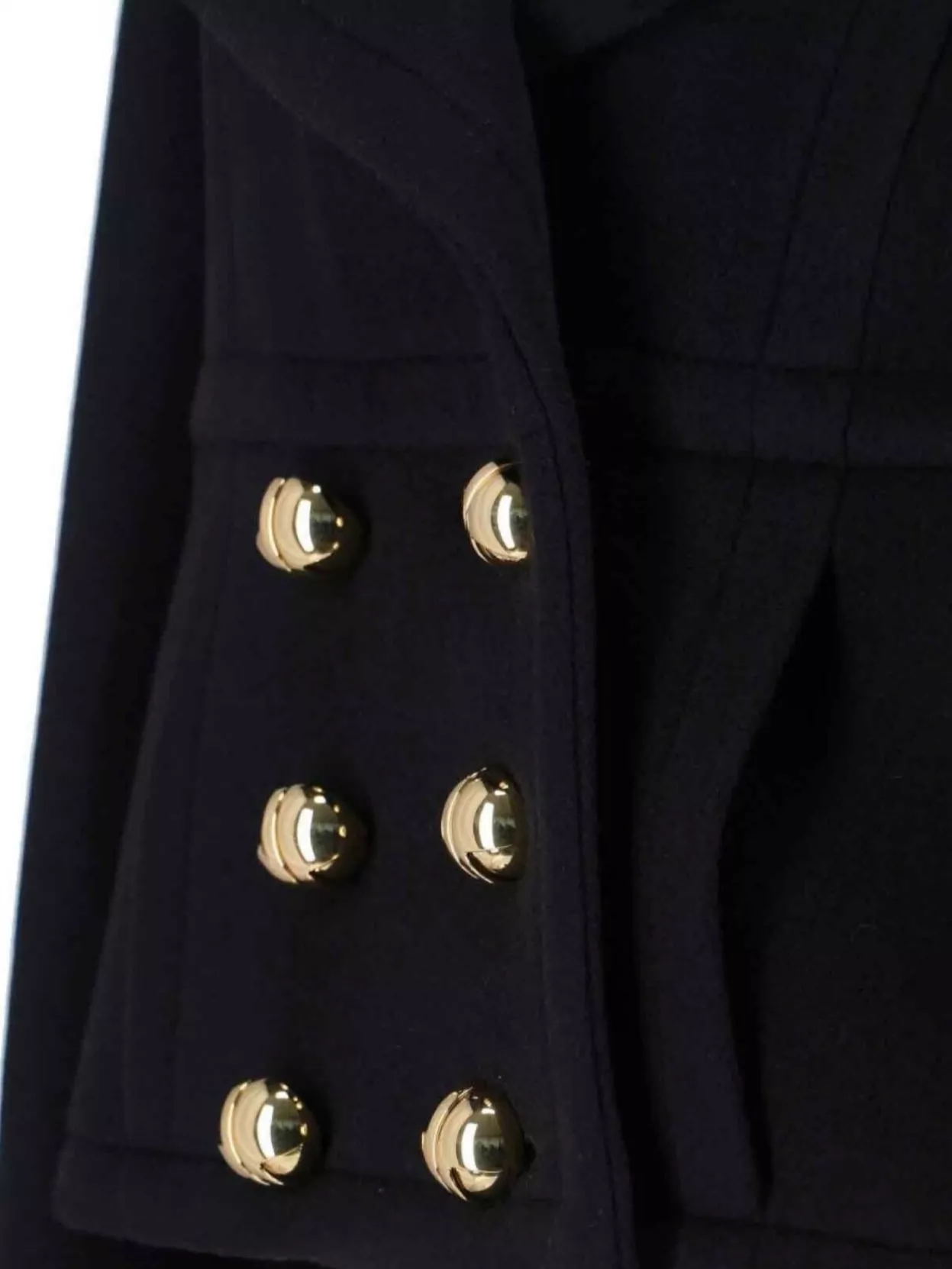Patou Chic Structured Jacket Gold Button Wide Lapel