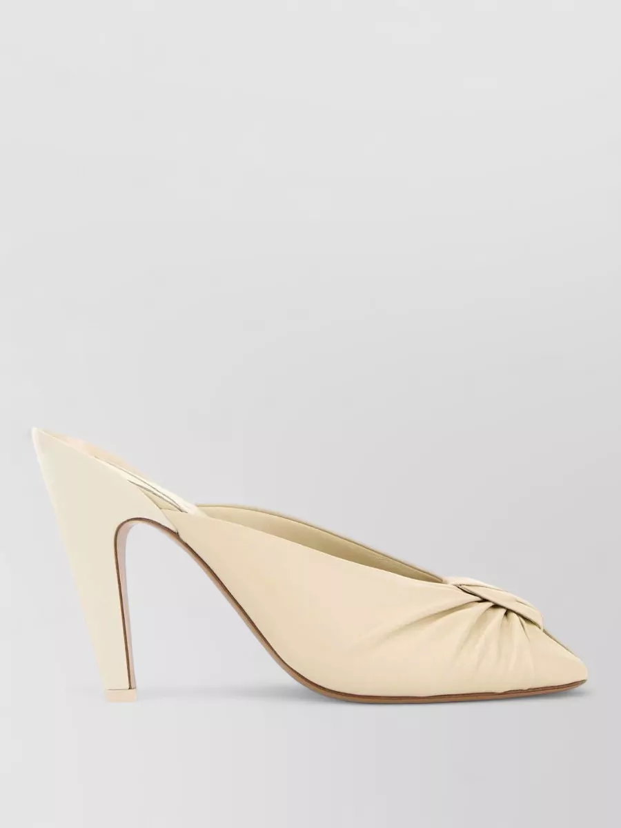 Chloé Leather Suzie Peep-Toe Mules