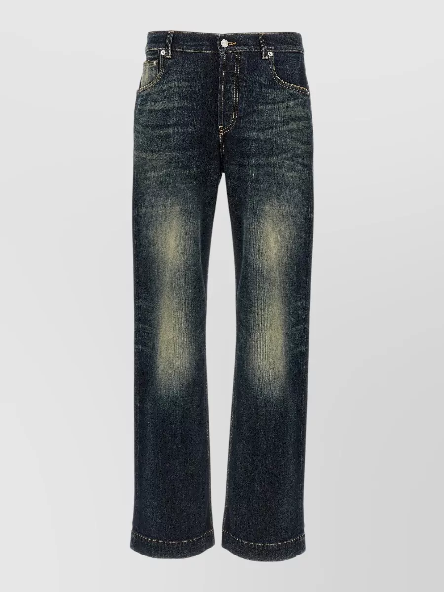 Mc Queen denim wide-leg jeans