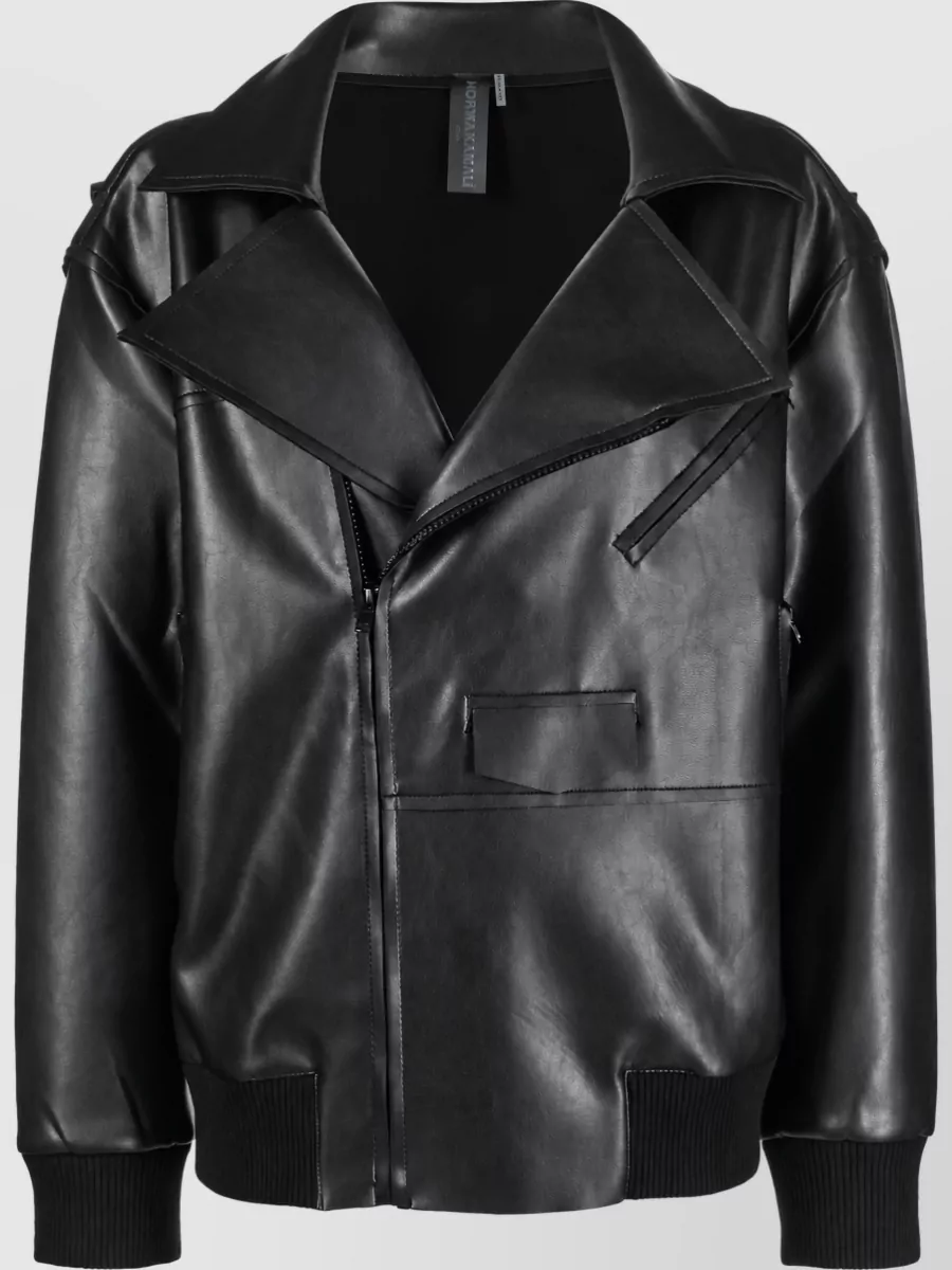 Norma Kamali leather coat