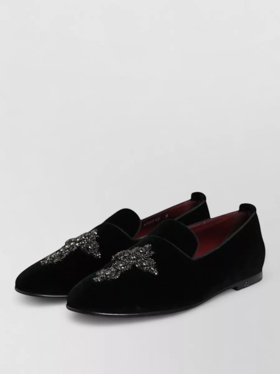 Dolce&Gabbana Embellished Velvet Loafers