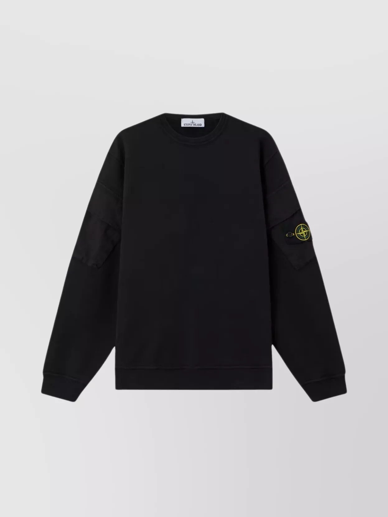 Stone Island Light Rws Pure Wool Sweater In Black