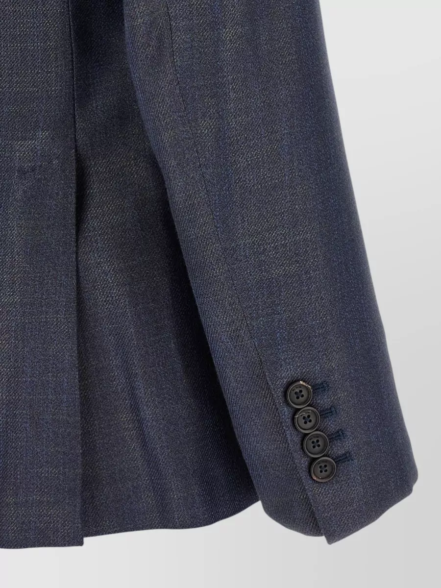 Pal Zileri Textured Single-Breasted Blazer