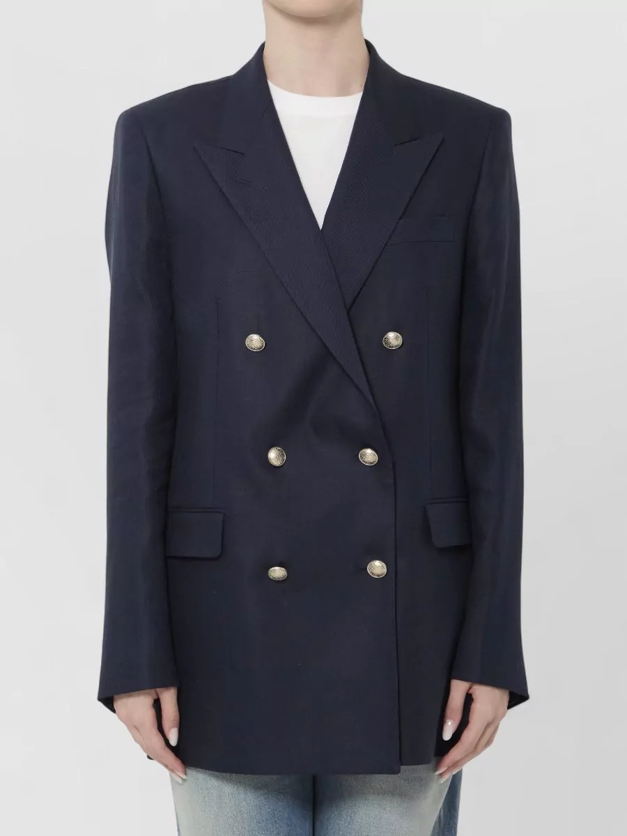 Tagliatore Linen double-breasted suit jacket