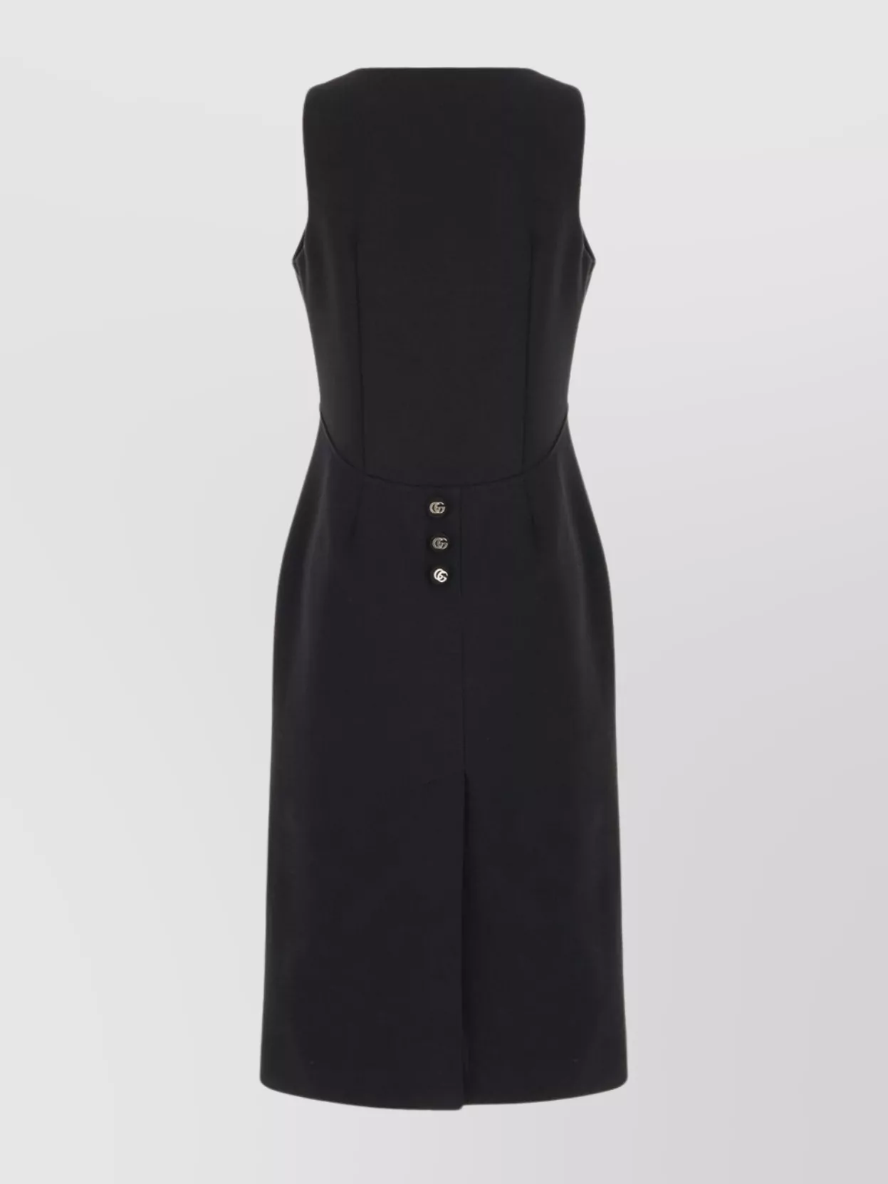 Gucci Cotton Dress With Back Slit And Button Detailing