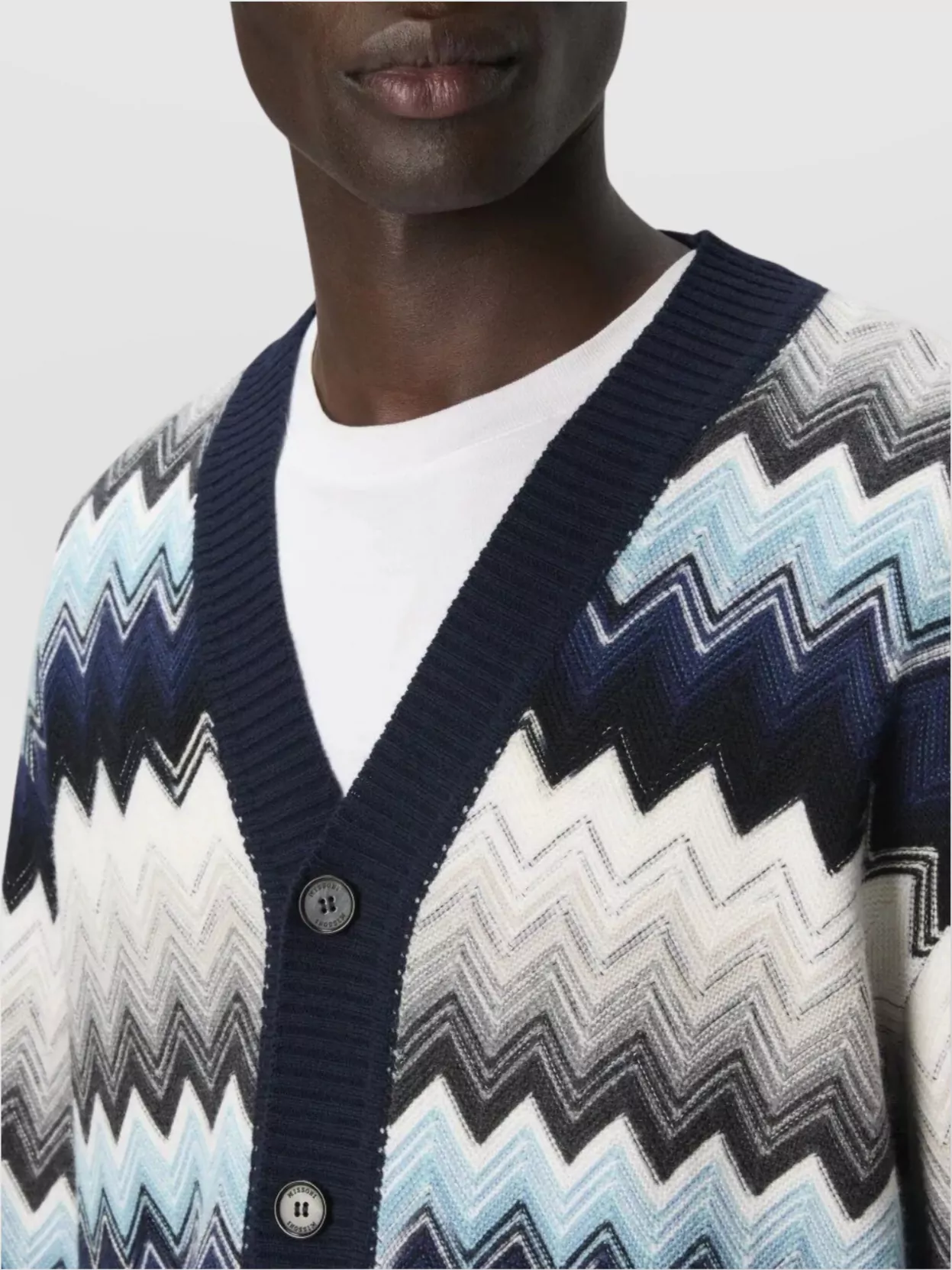 Missoni Chevron Pattern Cardigan Pockets