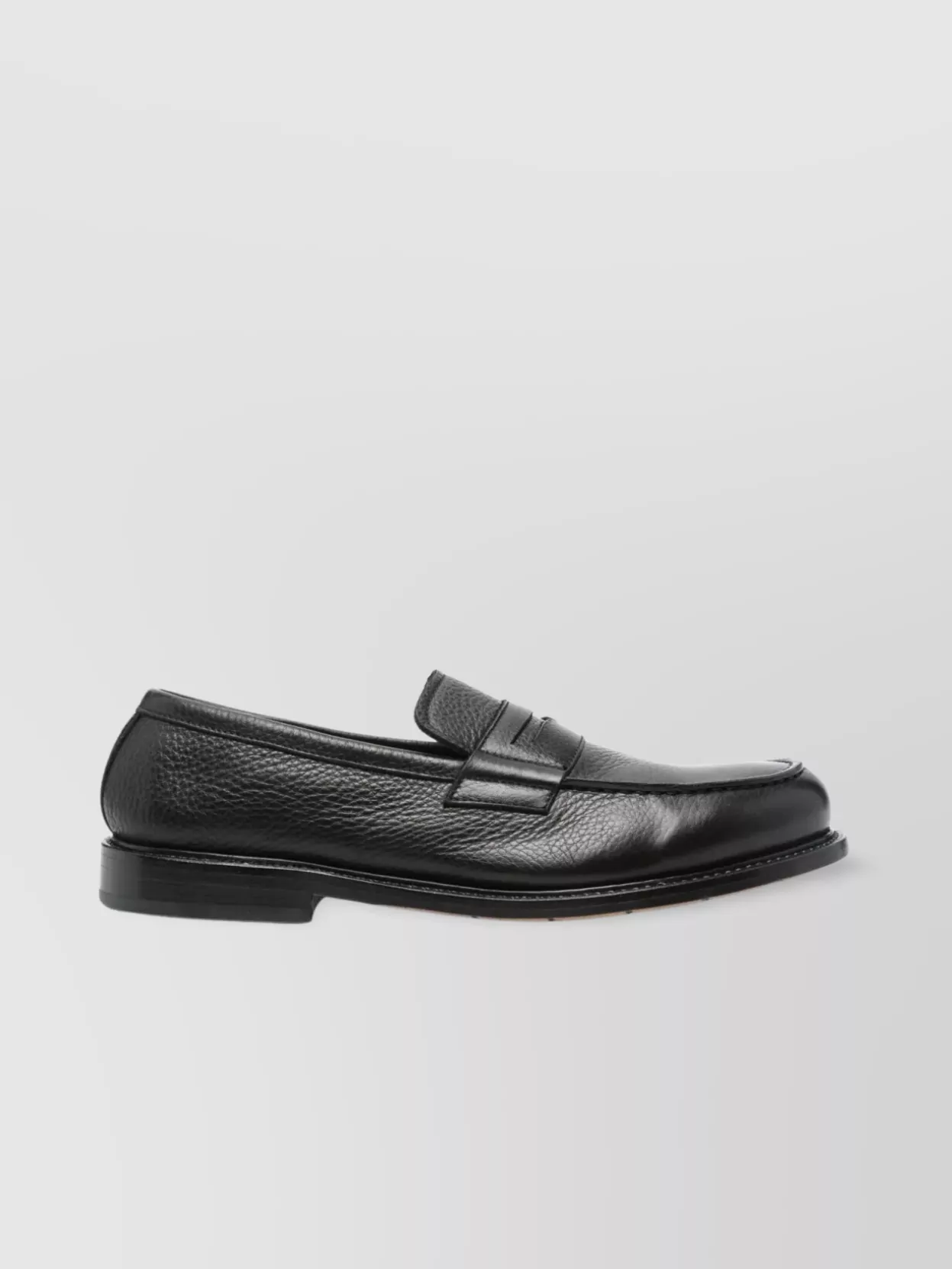 Premiata Round Toe Textured Finish Loafers