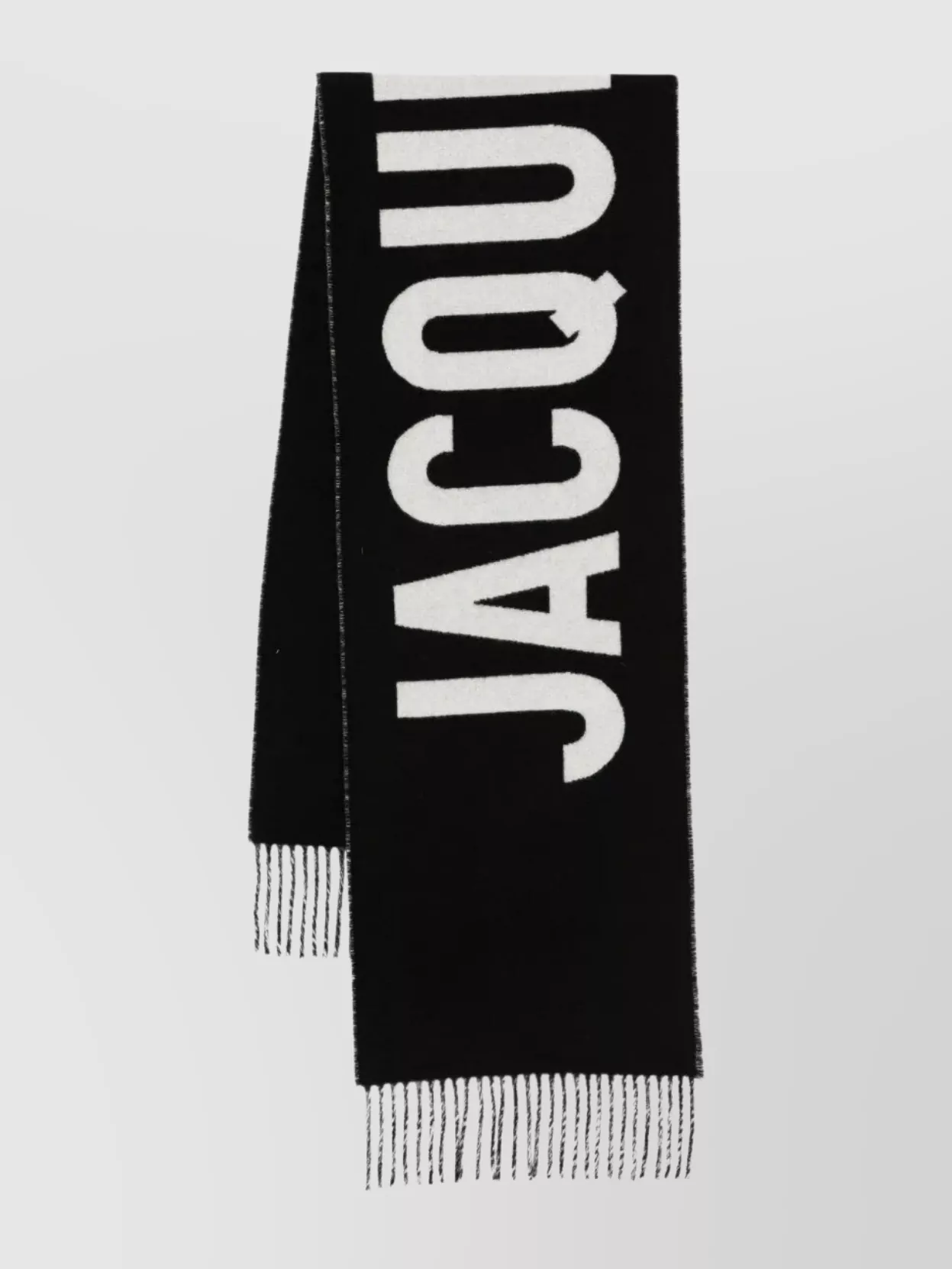 Jacquemus The Brushed Wrap Scarf With Fringed Detail