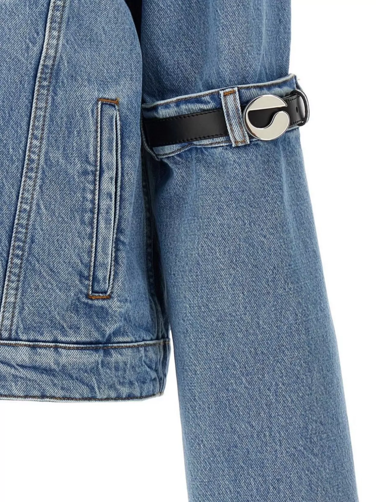 Coperni Hybrid Denim Short Casual Jackets And Parka Blue