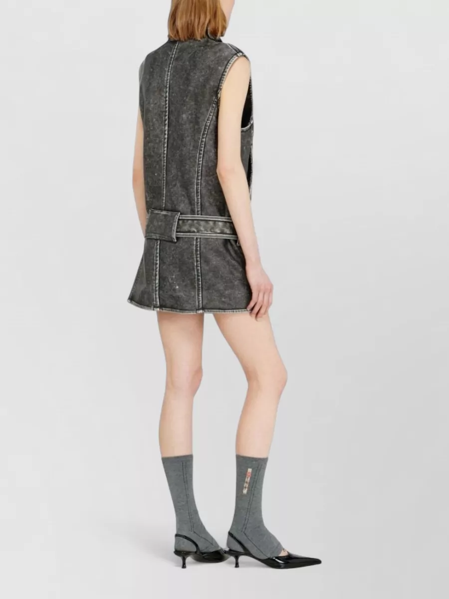 Diesel Belted Sleeveless Mini Dress