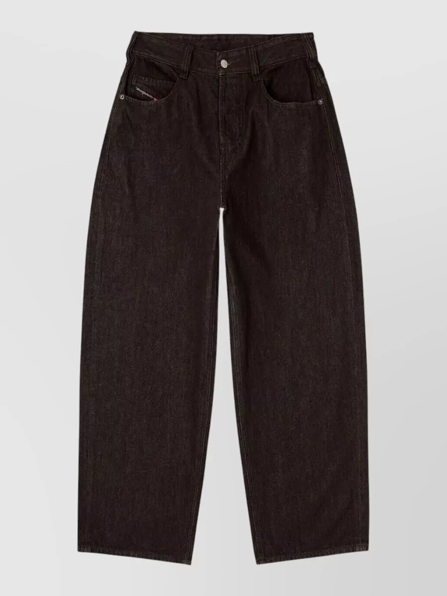 Diesel Wide Leg Denim Jeans Five Pocket Design