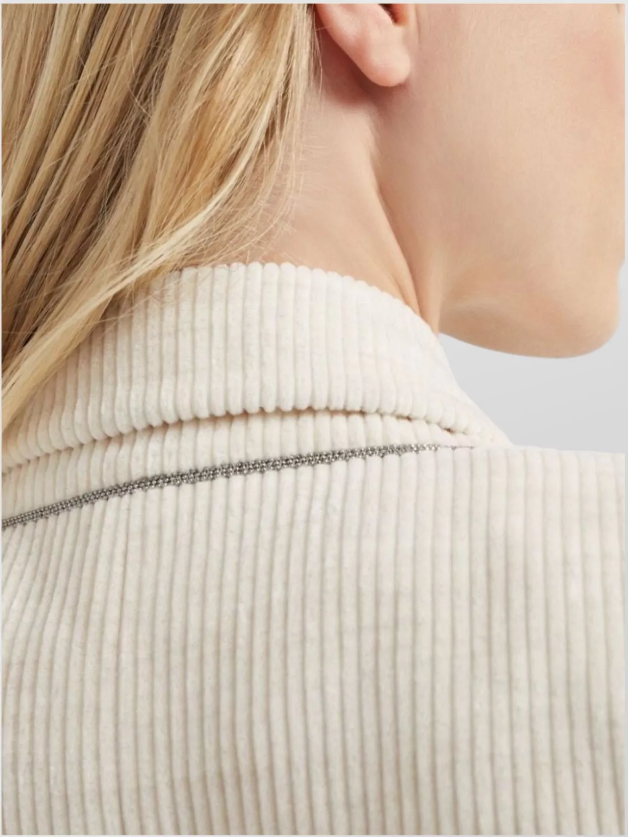 Brunello Cucinelli Ribbed Blazer Structured Shoulders