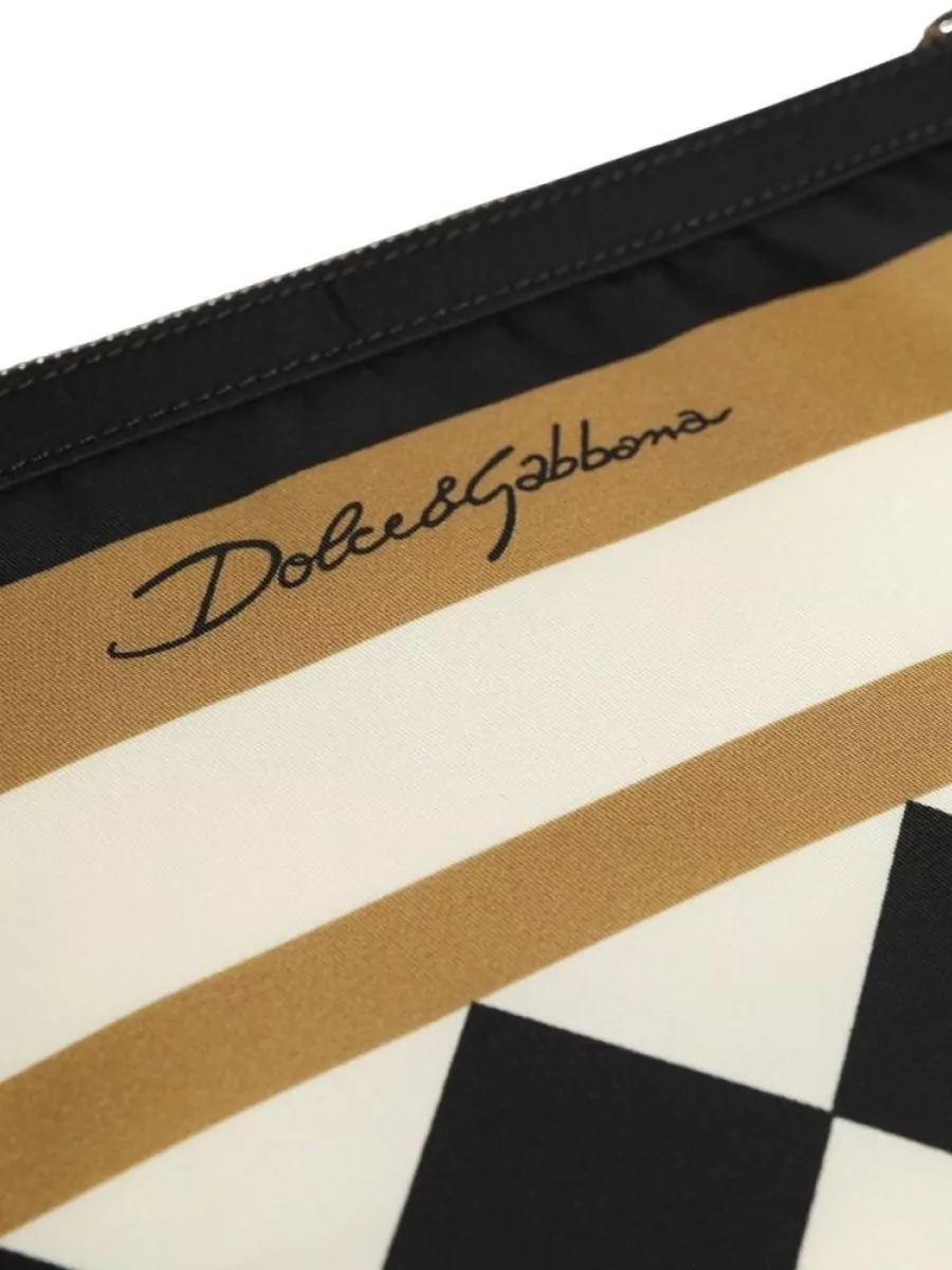 Dolce&Gabbana Logo Print Nylon Clutch Bag