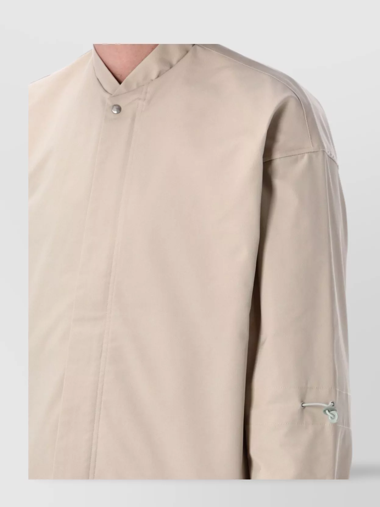 Oamc Sand Tech Overshirt With Stand-up Collar
