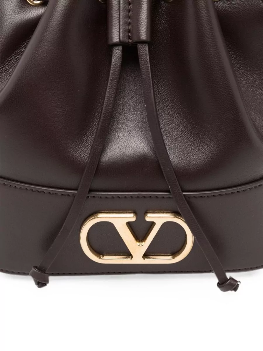 Valentino Garavani Vlogo Signature Mini Leather Bucket Bag