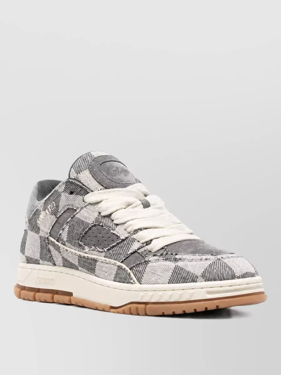 Axel Arigato suede checked low-top sneakers