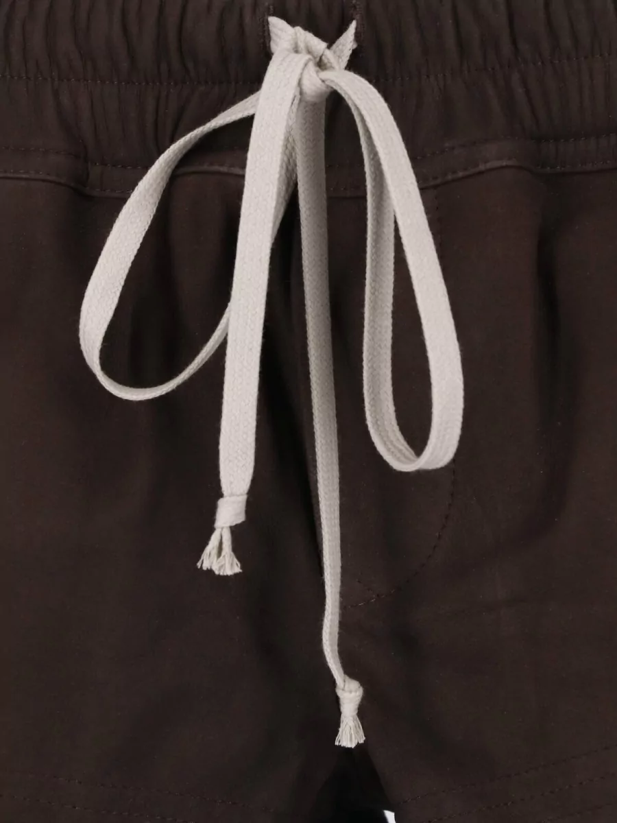 Rick Owens Leather Straight Short Shorts