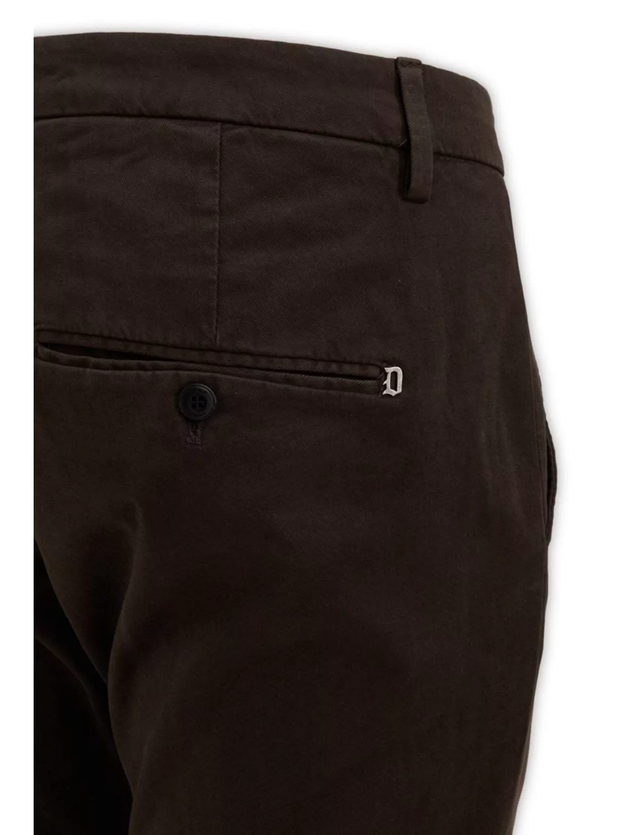 Dondup Cotton Trousers With Belt Loops And Pockets In Brown