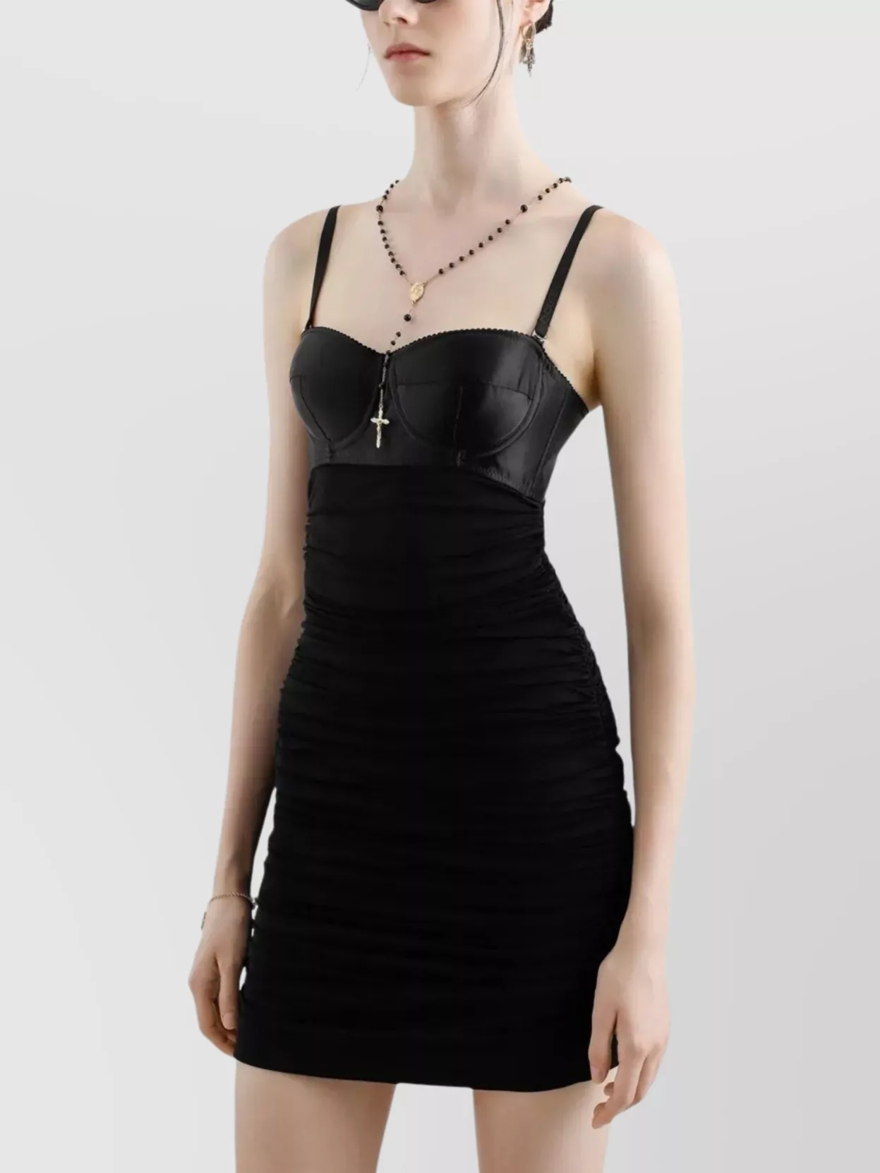 Dolce&Gabbana Ruffled Sweetheart Neckline Dress