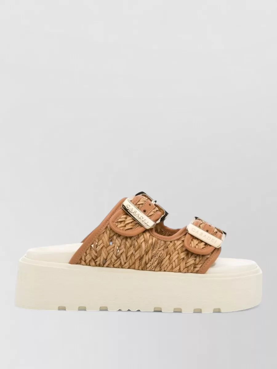 Casadei woven platform sandals