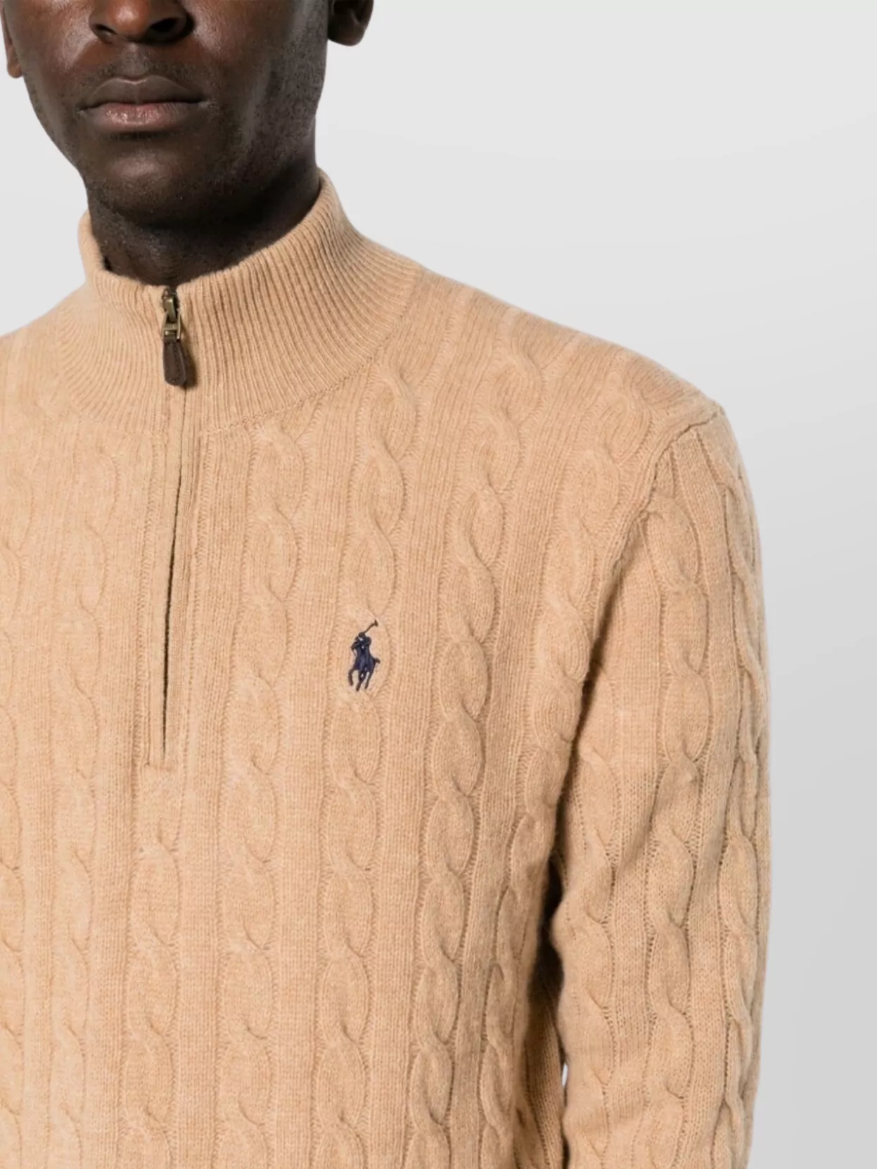 Polo Ralph Lauren Half-Zip Sweater With Cable Knit Design