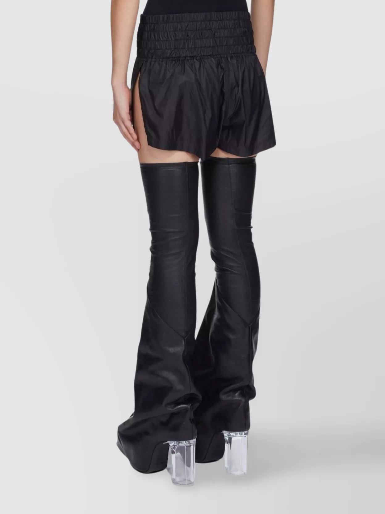 Rick Owens Women's High-Shine Drawstring Shorts Side Slits