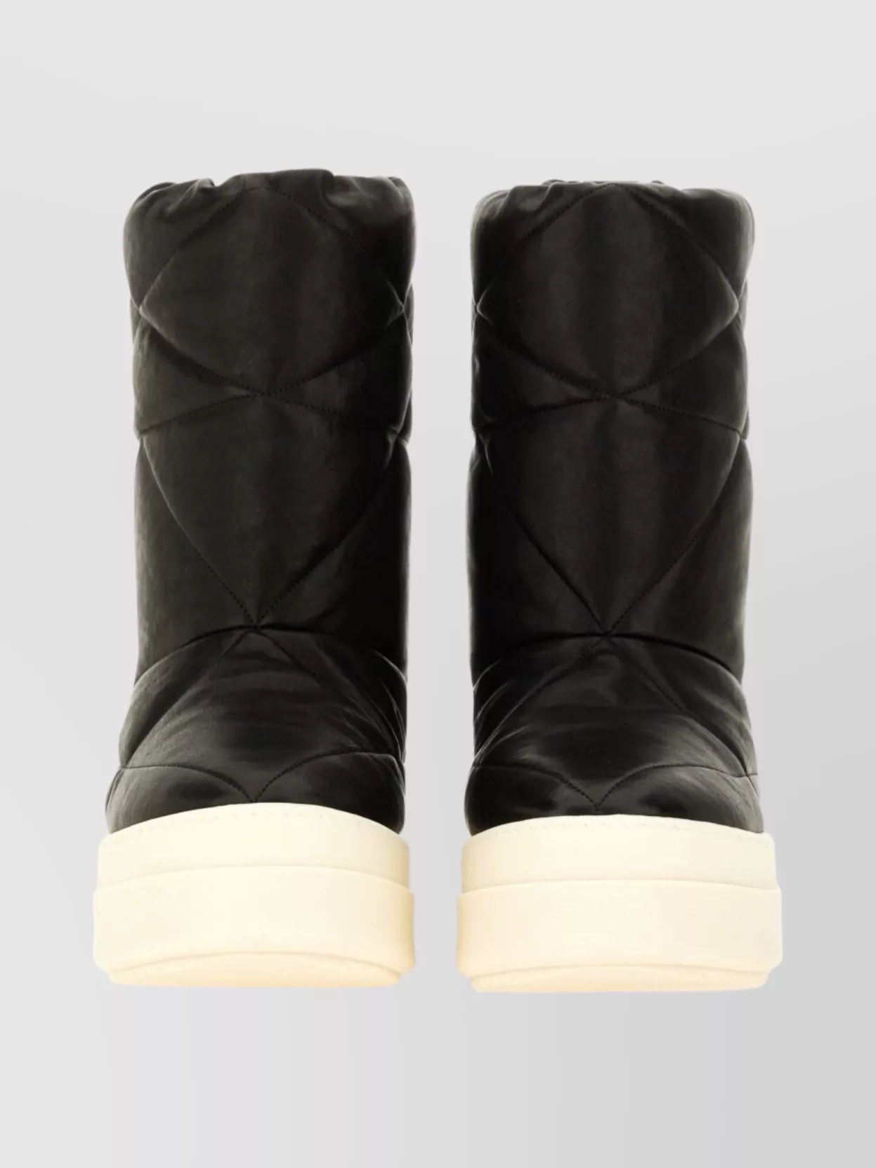 Rick Owens Quilted Round Toe Platform Boots