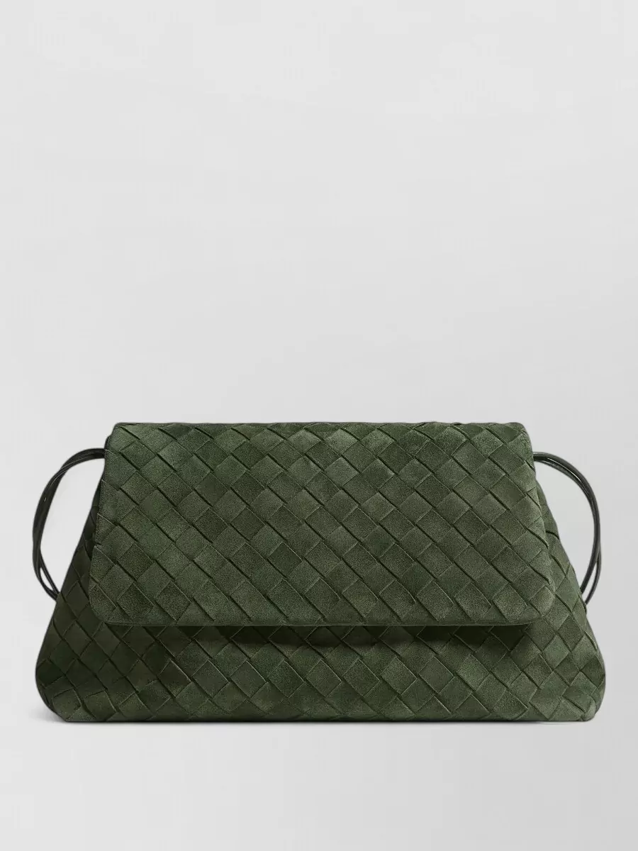 Bottega Veneta giorno green calfskin bucket bag