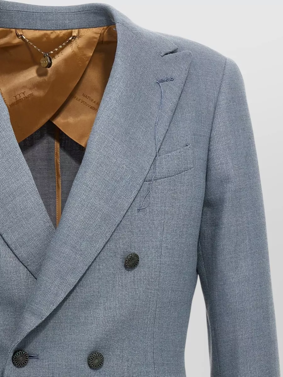 Maurizio Miri Silk Blend Double-Breasted Blazer