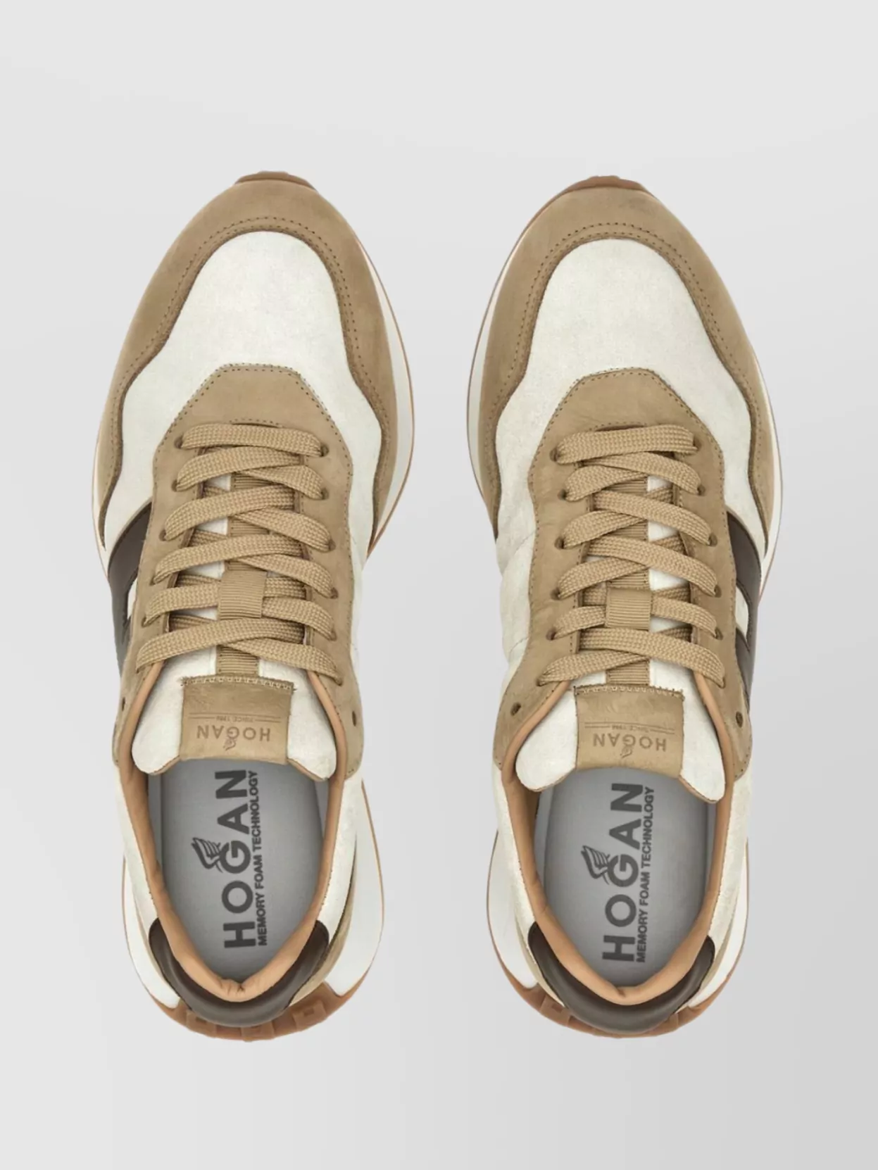 Hogan Leather Sneakers Contrast Panels