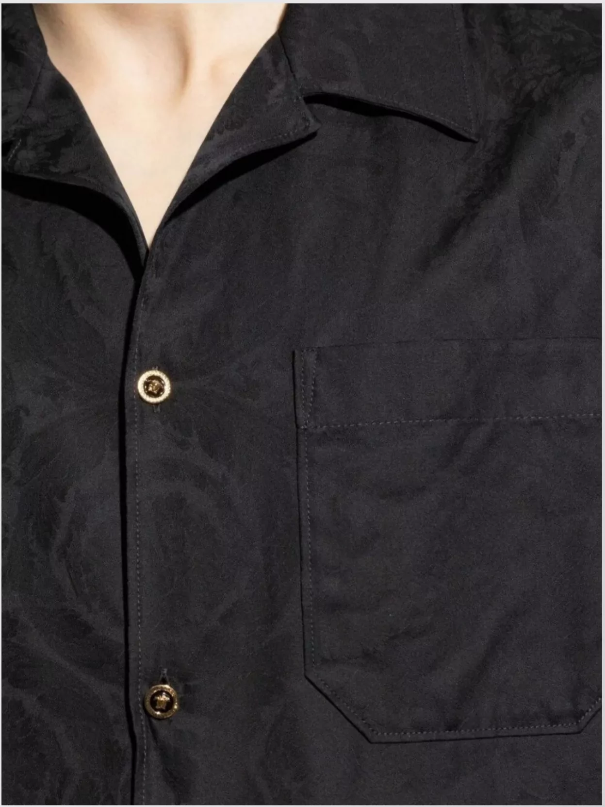 Versace Baroque Jacquard Short Sleeve Shirt