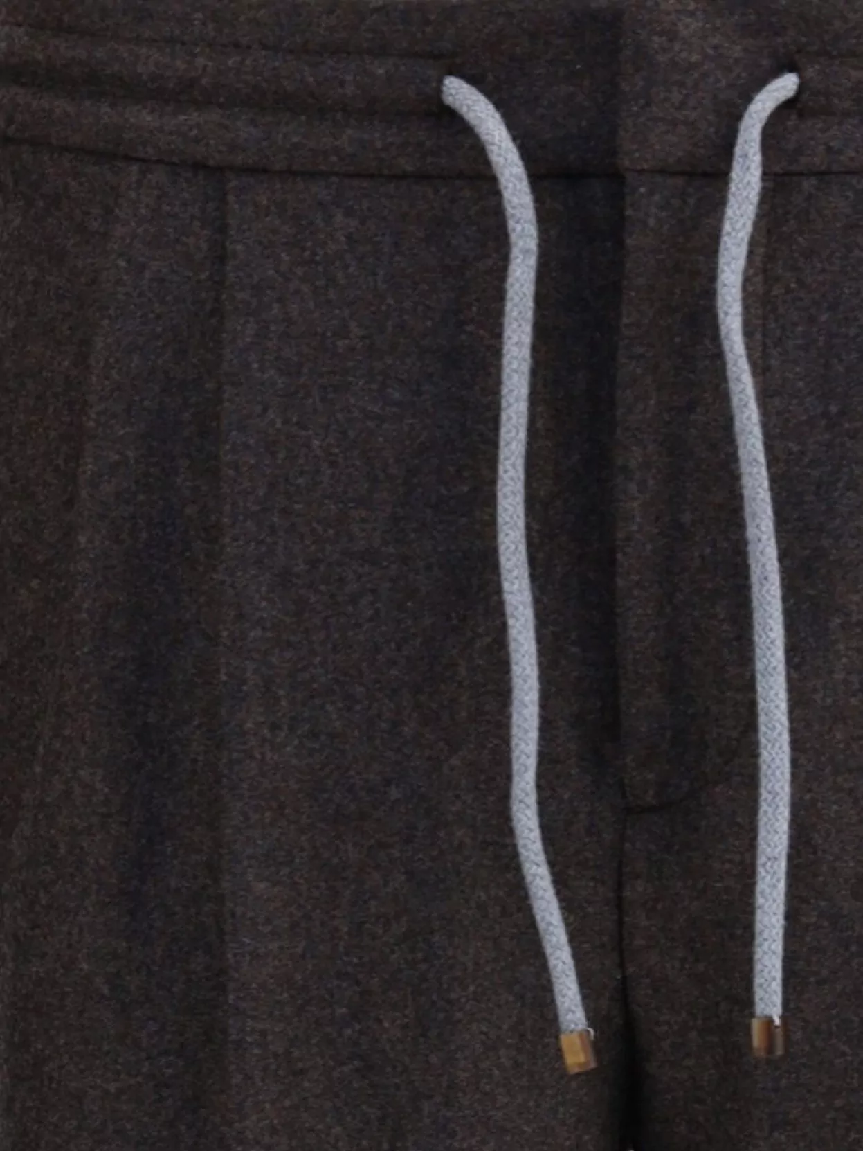 Brunello Cucinelli Mélange Wool Pleated Trousers