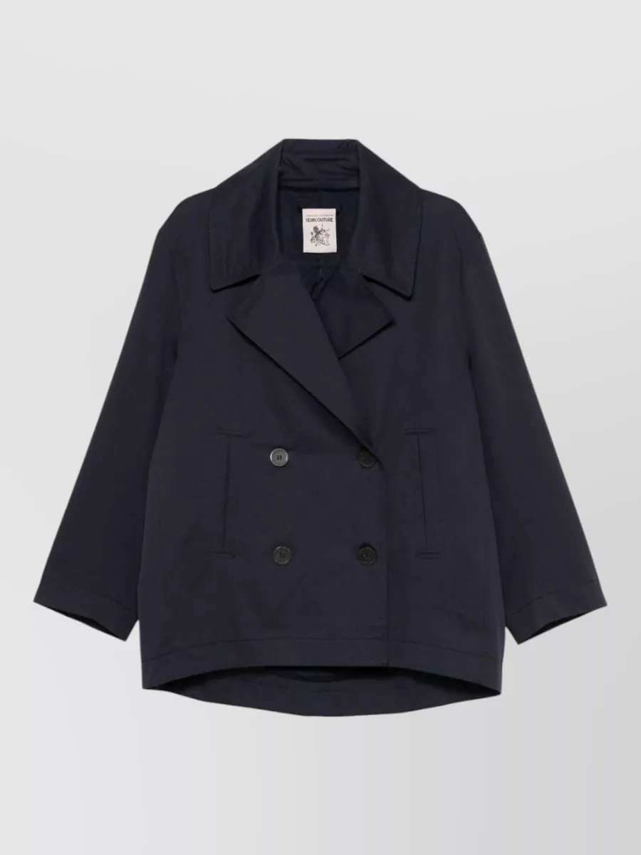 Semicouture Cotton Double-Breasted Blazer