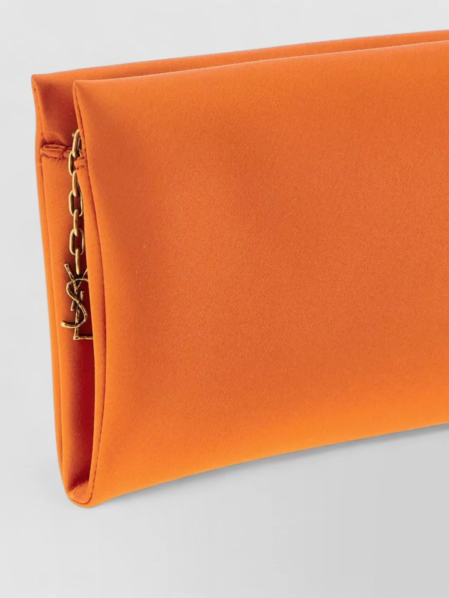 Saint Laurent Rectangular Clutch Featuring Chain Detail