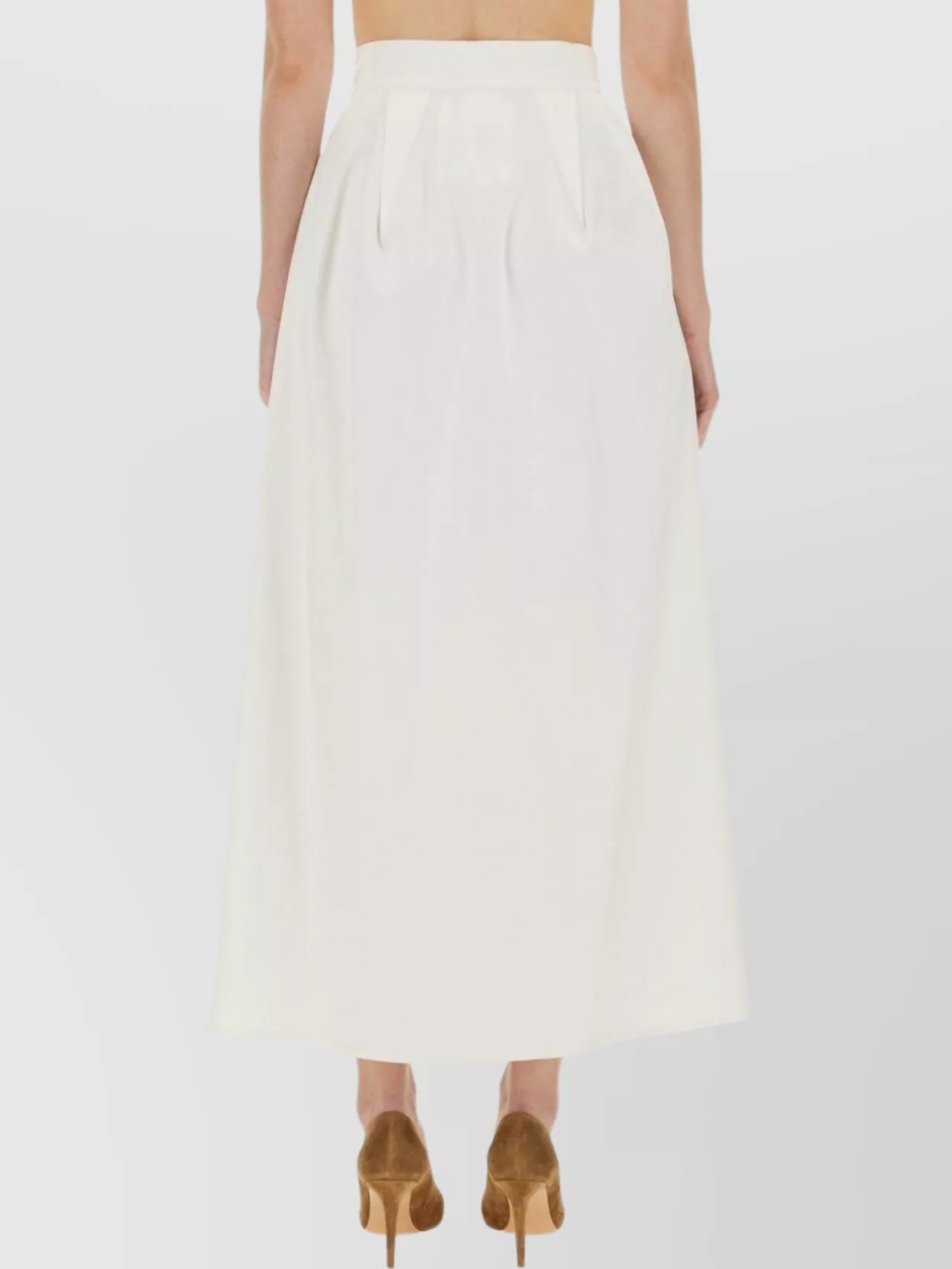Max Mara High Waisted Pleated Long Skirt
