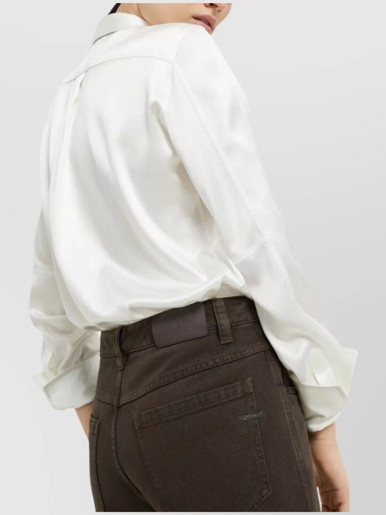 Brunello Cucinelli Women's High Waist Straight Leg Trousers