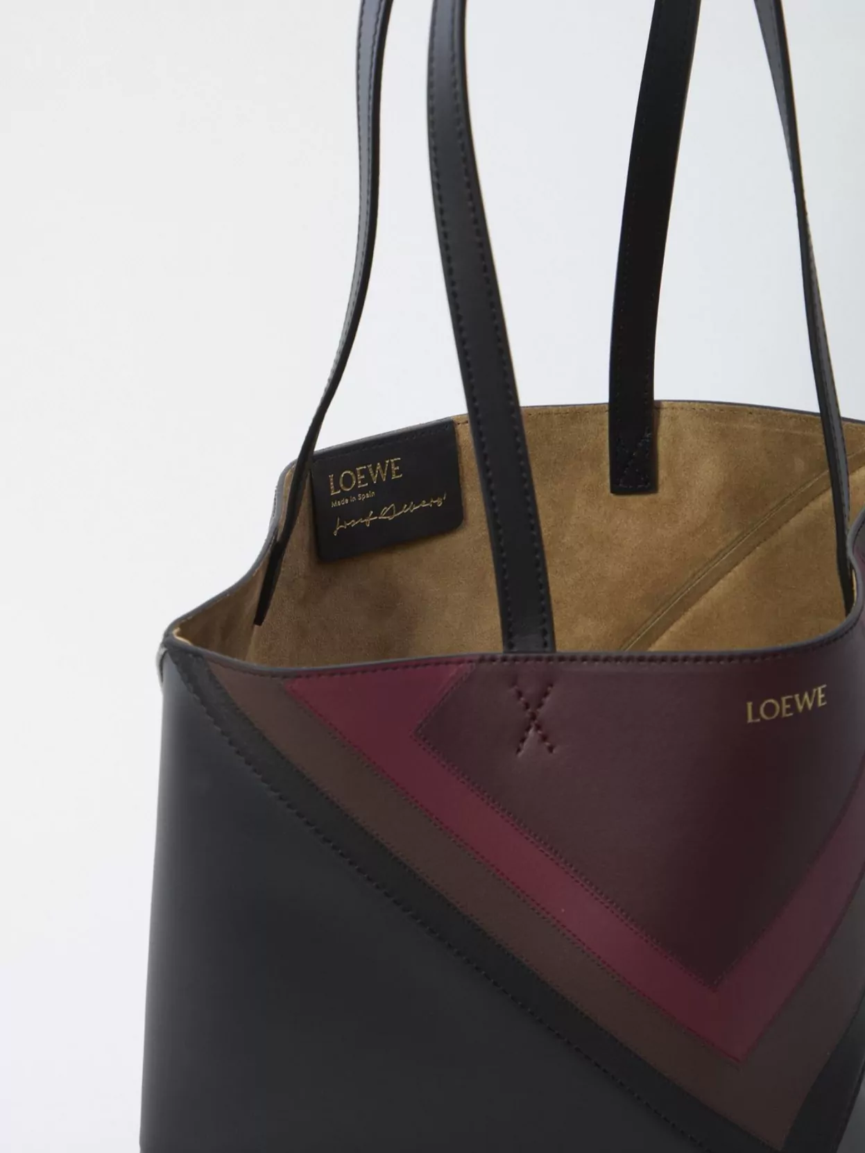 Loewe Medium Structured Tote Bag Squares