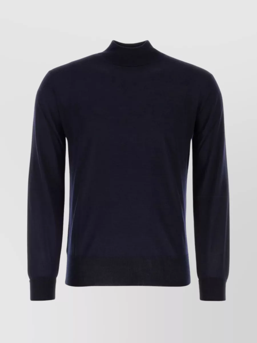 Shop Pt Torino Versatile Ribbed Wool Sweater In Blue