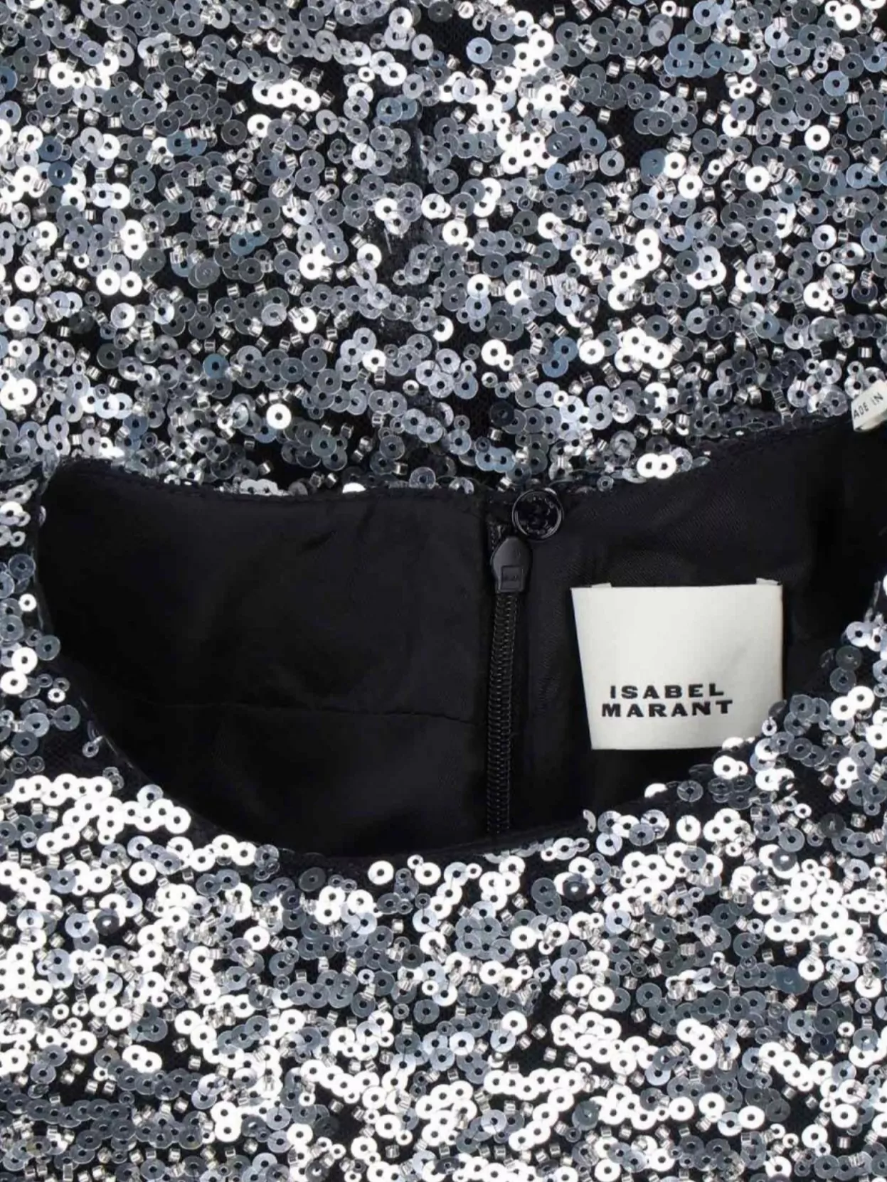 Isabel Marant Short Sleeve Cropped Sequin Top