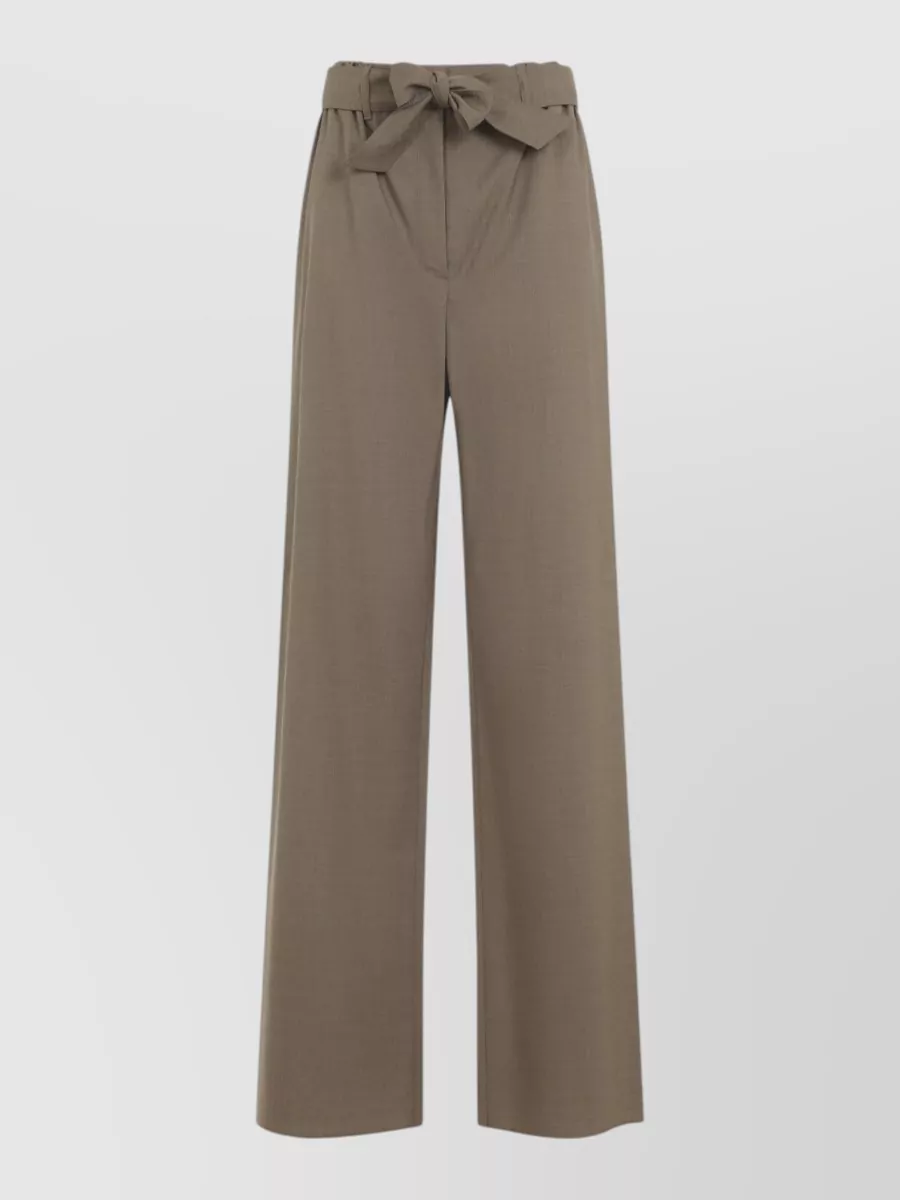 Max Mara virgin wool high-rise wide-leg trousers