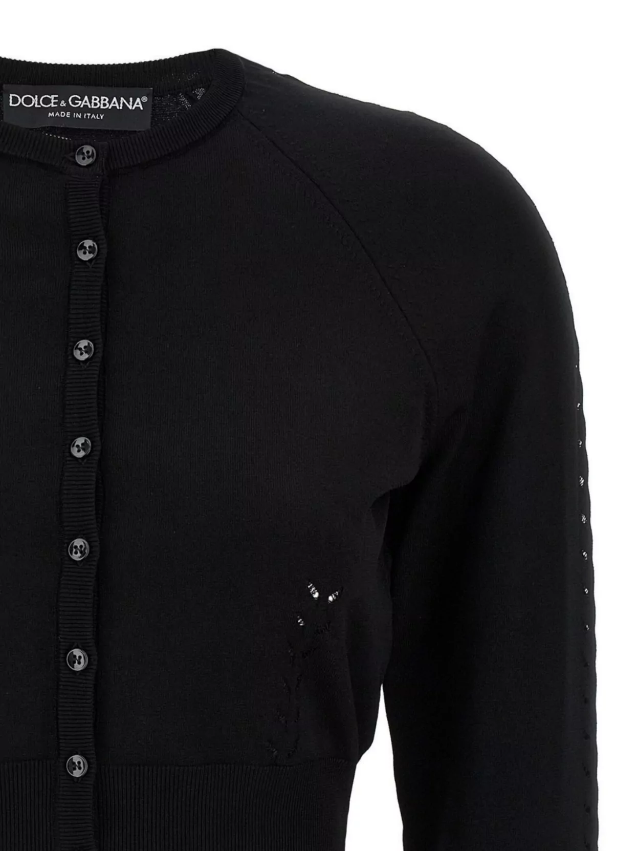 Dolce & Gabbana Crew Neck Cropped Length Cardigan